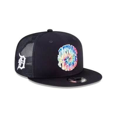 Blue Detroit Tigers Hat - New Era MLB Groovy 9FIFTY Snapback Caps USA4681572